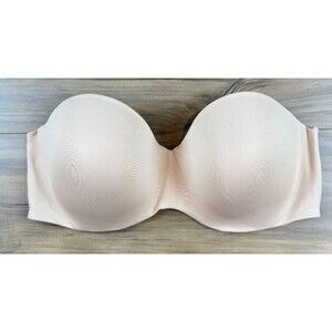 Maidenform Women Bra 40DD Beige Push Up Strapless Multiway Underwire No Straps